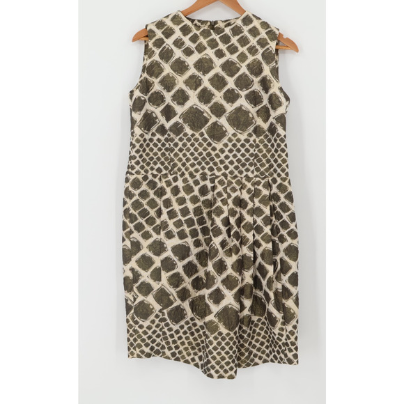 Pauw Amsterdam Structured Dress Metallic Snake Print Architectural Career Size 4 - Picture 1 of 11